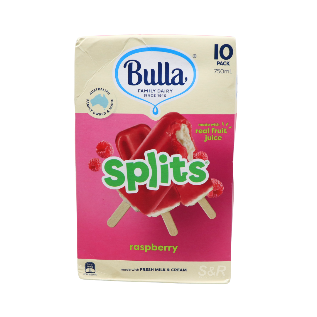 Bulla Raspberry Ice Cream Splits 10 pack